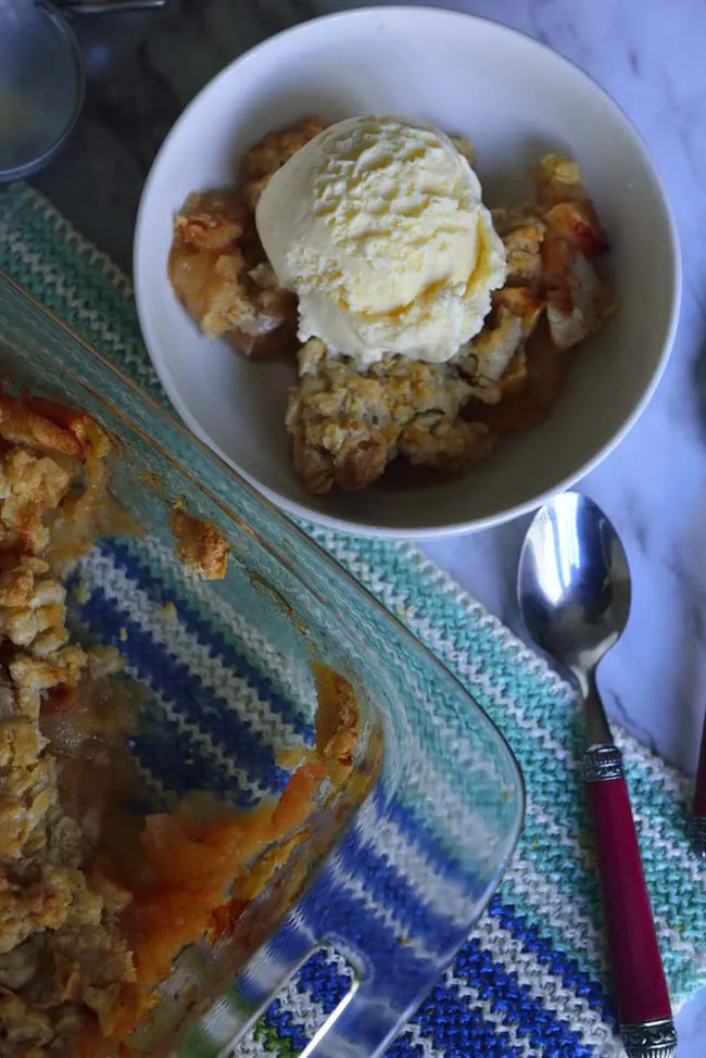 Apple Crisp or crumble - A rustic dessert that is easy to make and serve