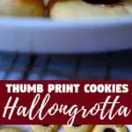 Colalge of thumbprint cookie images for pinning.