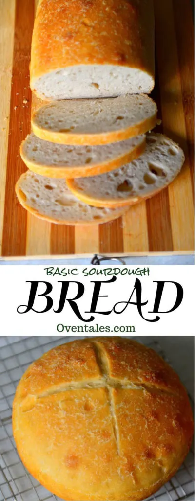 Pinnable image for basic sourdough loaf