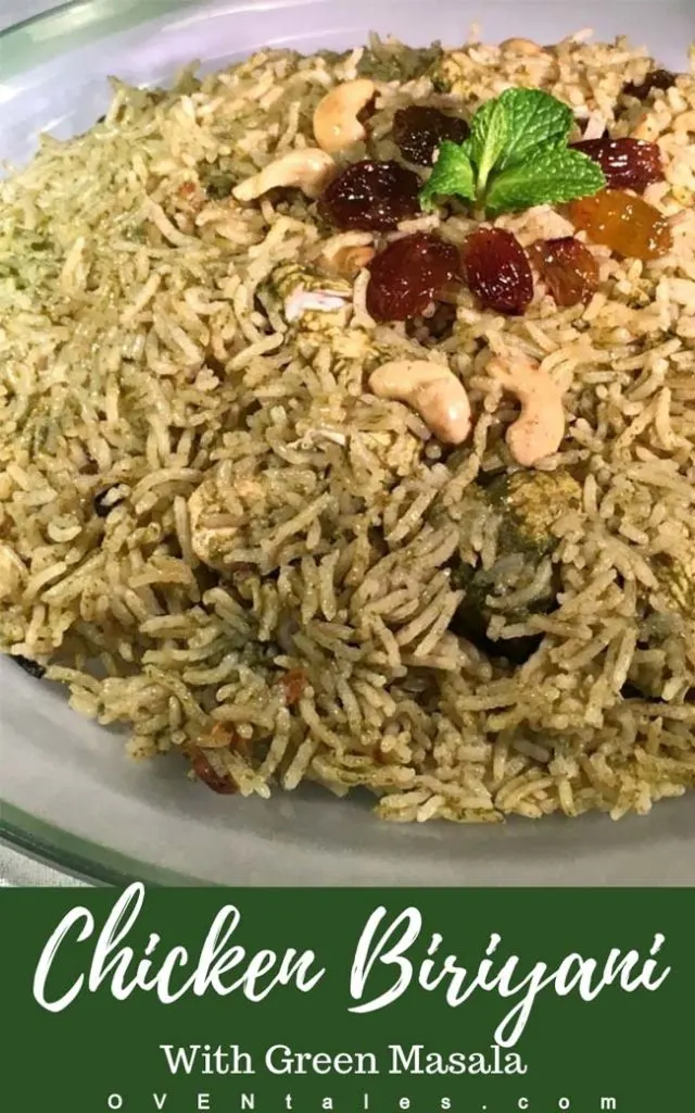 Chicken Biryani With Green Spices