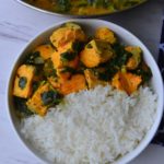 Curried Salmon with Spinach