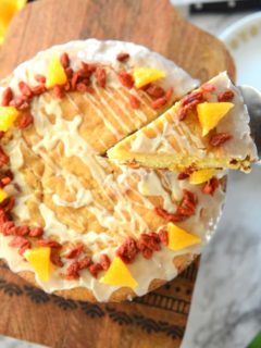 A delicious citrus cake with the goodness of goji berries
