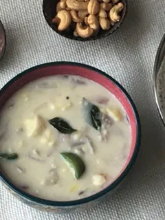 Kerala style vegan stew mad e with potatoes