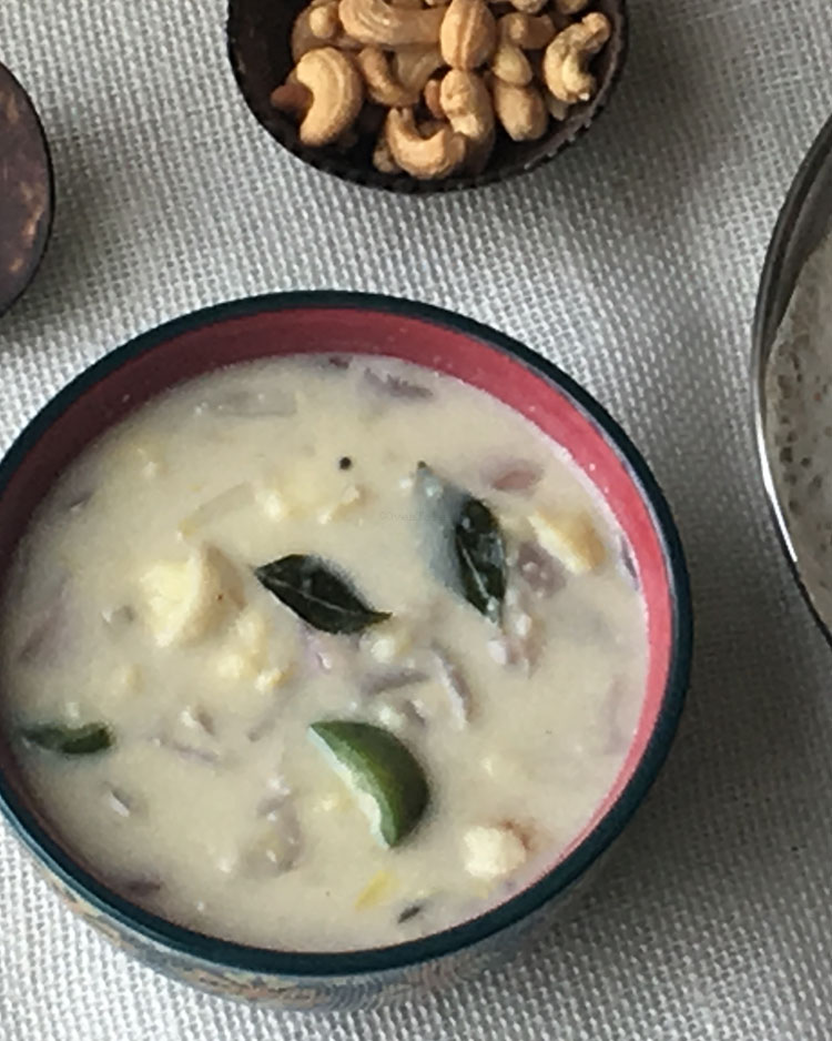 Kerala style  vegan  stew  mad e with potatoes 