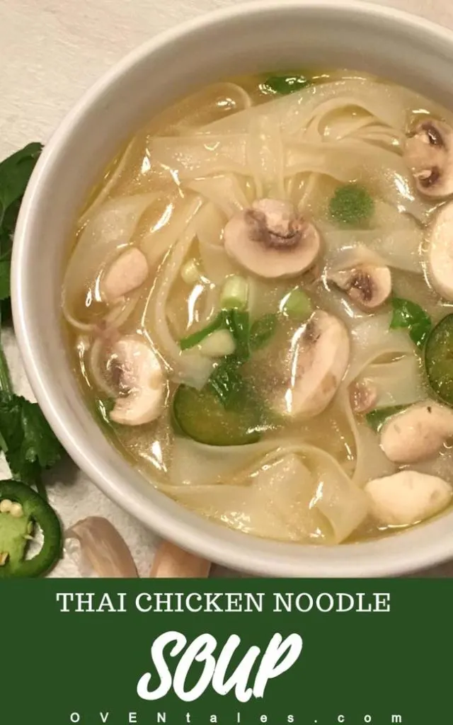 Thai Chicken Noodle Soup - A light and fragrant soup with thai flavors