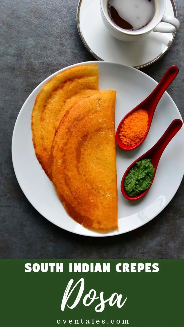 Plain Dosa - The south Indian savory crepes made with Rice and Lentil