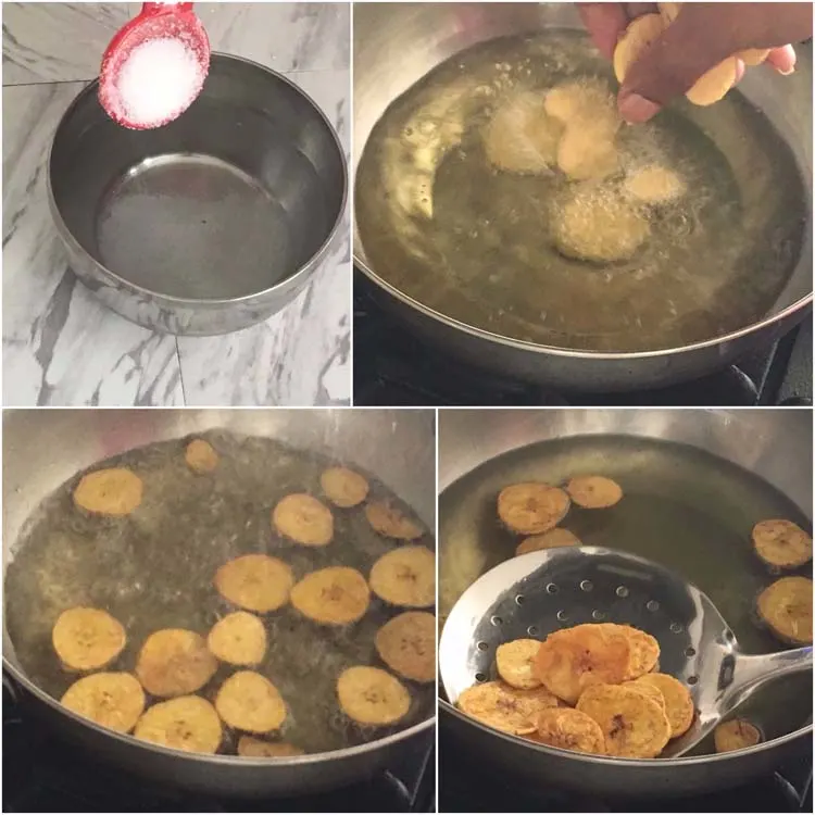 Frying the Plantain Chips Popular in Kerala