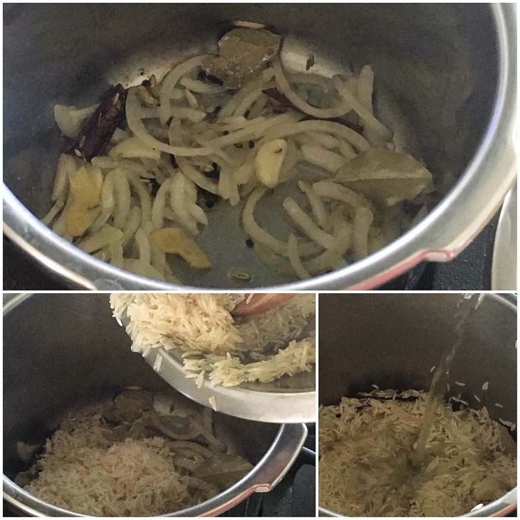 Making Ghee Rice