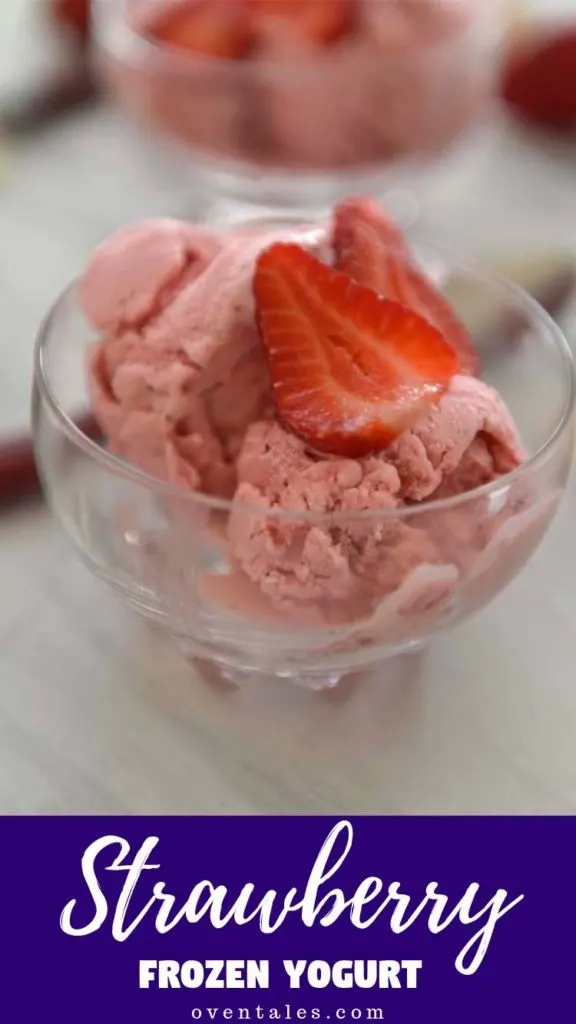 three ingredient strawberry frozen yogurt