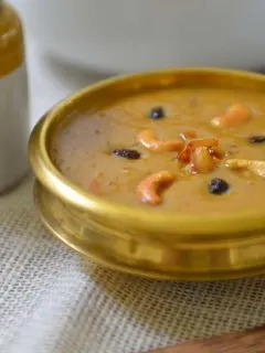 Parippu Payasam - A dessert made with mung beans , jaggery and coconut milk