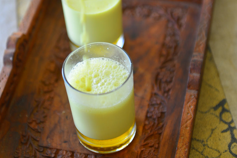 Turmeric Milk - warm milk flavored with turmeric and healing spices