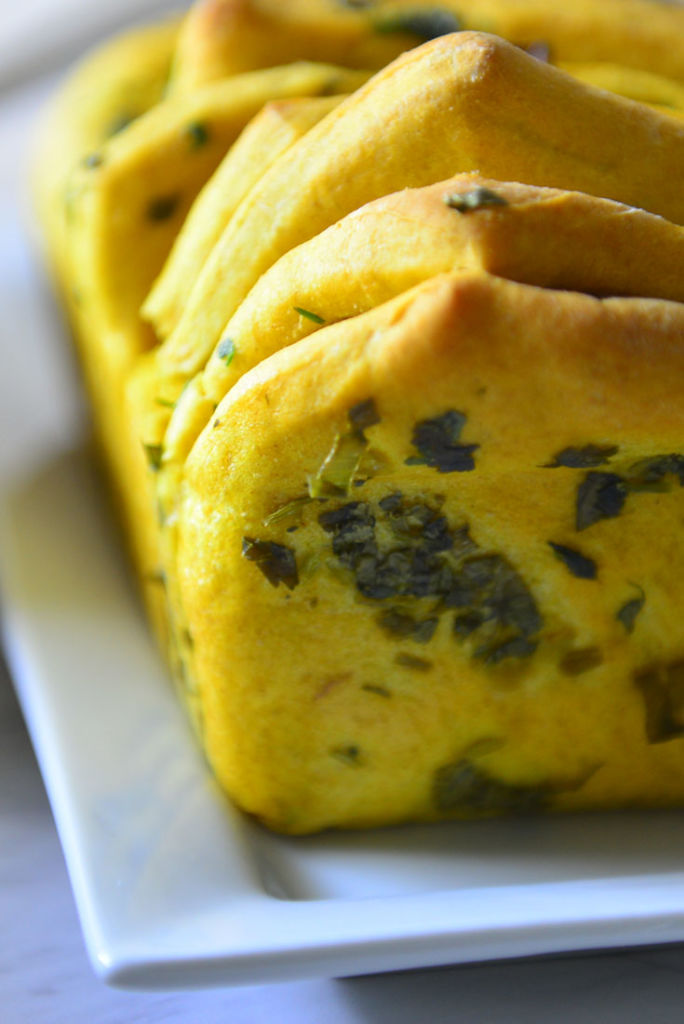 Turmeric And Herb Pull Apart Loaf