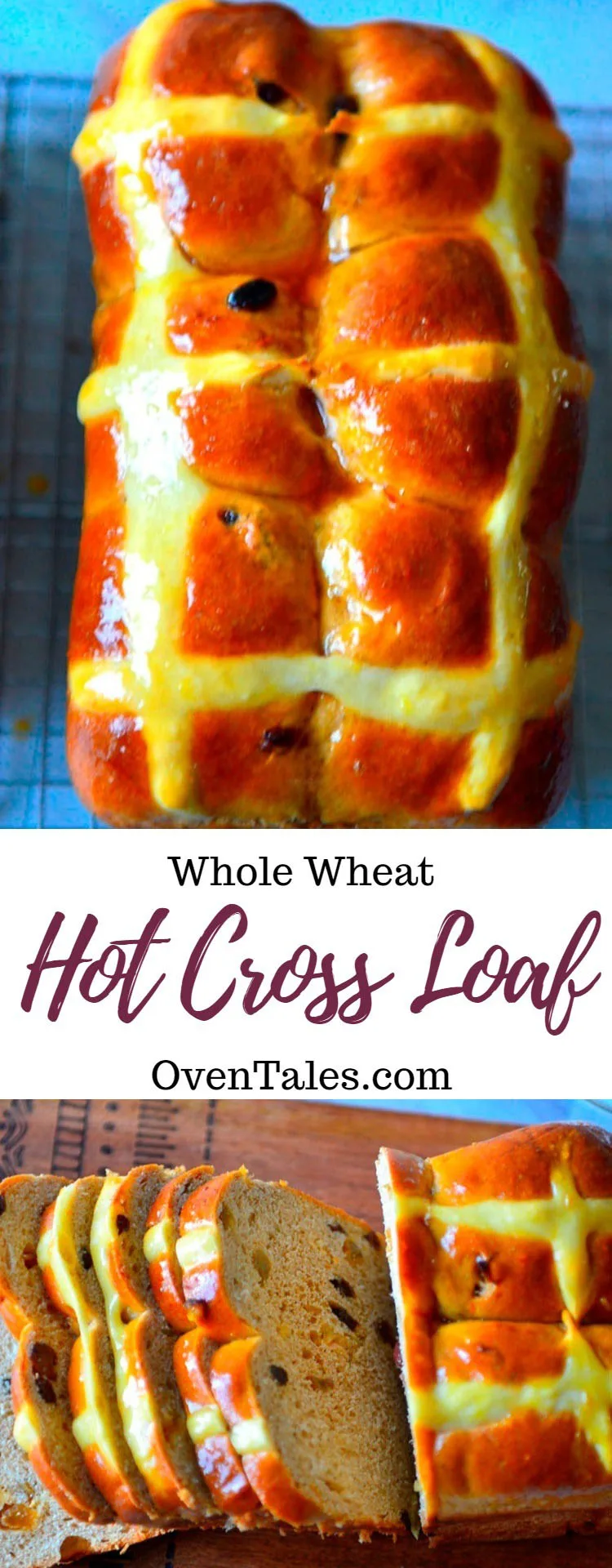 Whole Wheat Hot Cross Bun Loaf