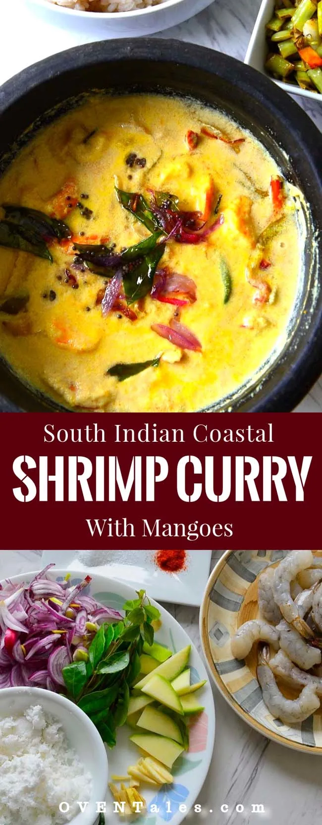 Kerala Style  Shrimp  Curry with mangoes 