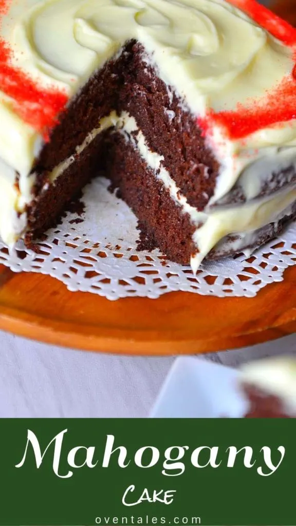 Old fashioned Mahogany cake - chocolate and coffee velvet cake
