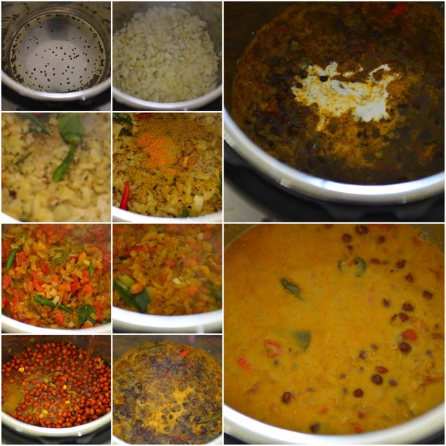Making Kerala Style Instant Pot Kadala Curry