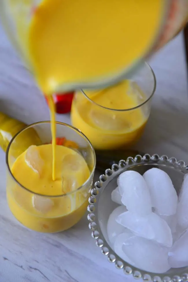 A chilled  glass of  Mango Lassi  is  the perfect  cooler for  an Indian  Summer 