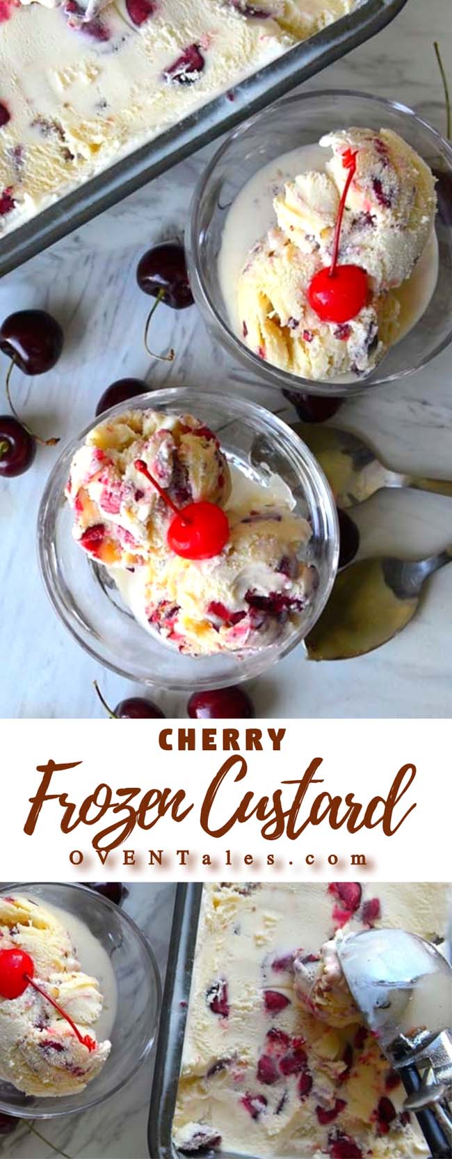 Decadent Frozen Custard with Cherry