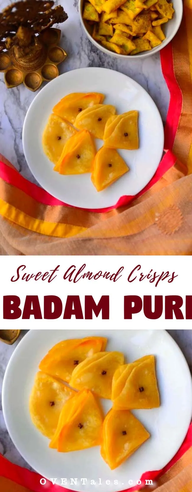 Badam Puri or Badami Puri or Almond Poori