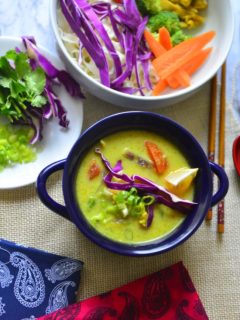 Coconut curry Soup - easy one pot meal that is versatile enough from carnivores to vegans !