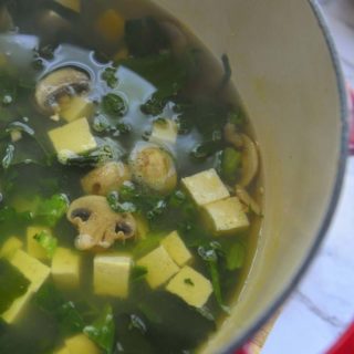 Miso soup in the pot